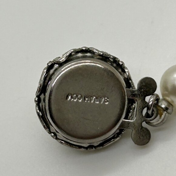 Vintage Sarah Coventry Faux Pearl Necklace, Floral Box ClaspTimeless 1960s - Picture 16 of 16